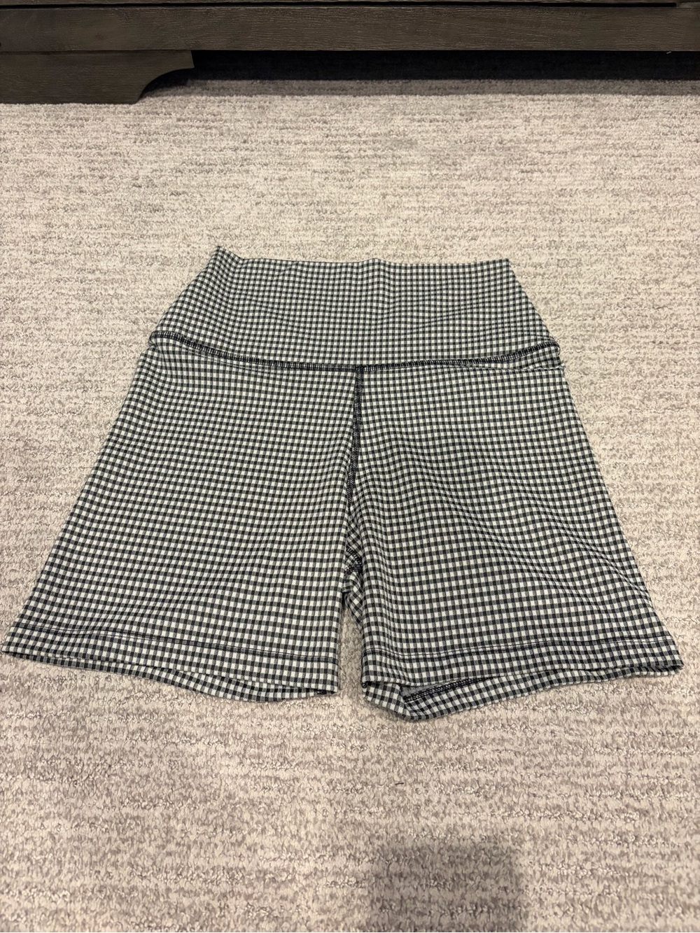 Nike Black & White Gingham Bike Shorts